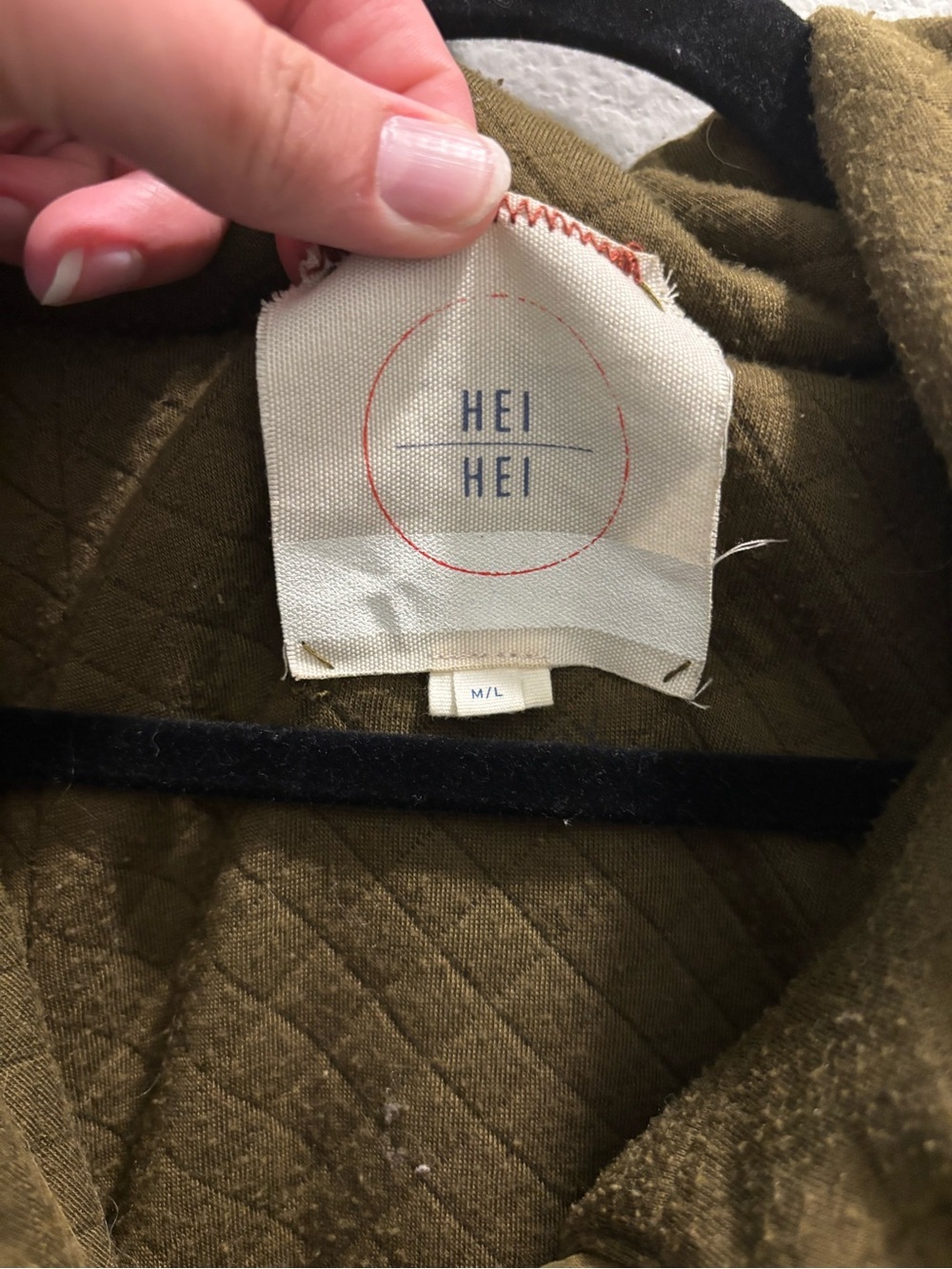 Hei Hei Anthropologie Army Green Dolman Sleeve Jacket Slouchy Bohemian M/L - Picture 3 of 6